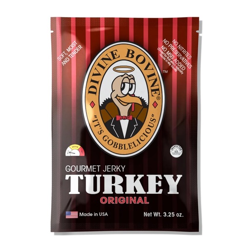 [22203] Divine Bovine Original Turkey Jerky 12ct 2.12oz