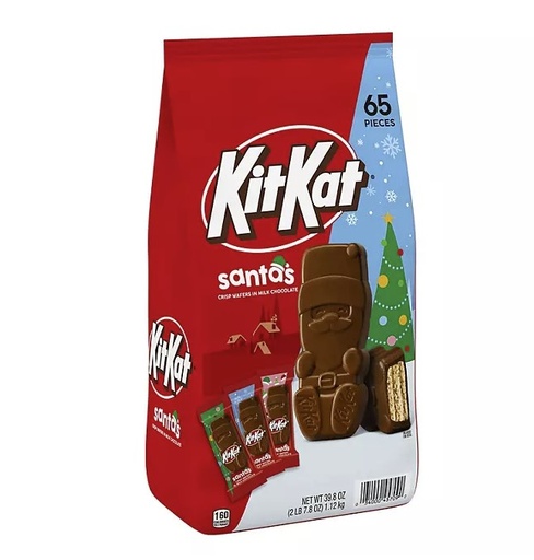 [75135] Kit Kat Christmas Milk Chocolate Wafer Santas Candy 2.48lb