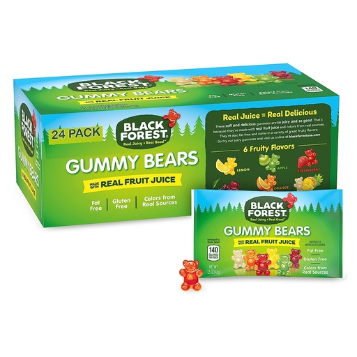 [10280] Black Forest Gummi Bears 24 ct 1.5oz