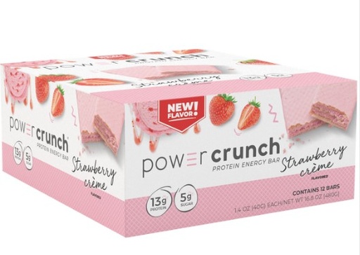 [23558] Power Crunch Protein Bar Strawberry Cream 12ct 1.4oz 