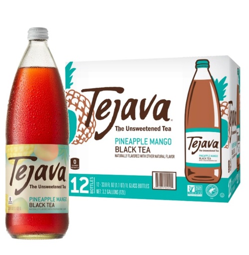 [33380] TeJava Pineapple Mango Iced Tea 12ct 16.9oz 
