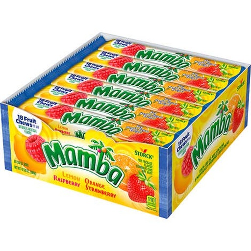 [10490] Mamba's Fruit Chews Variety 24 ct 2.8 oz