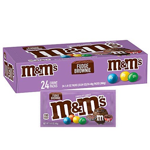 [10551] M&M Fudge Brownie 24 ct 1.41 oz