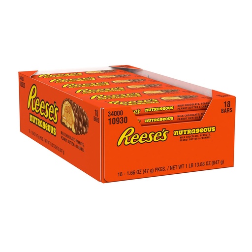 [10880] Reese's Nutrageous Bar 18 ct 1.8 oz