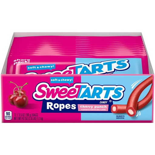 [10935] Sweetarts Kazoozles Rope Cherry Punch 24 ct 1.8 oz