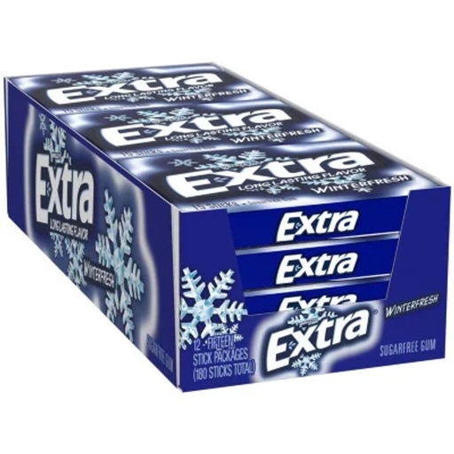 [14520] Extra SF Winterfresh Gum 12 ct 15 Stks