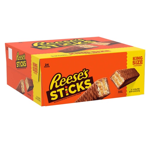 [12140] Reese's Sticks King Size Bar 24 ct 3.0 oz